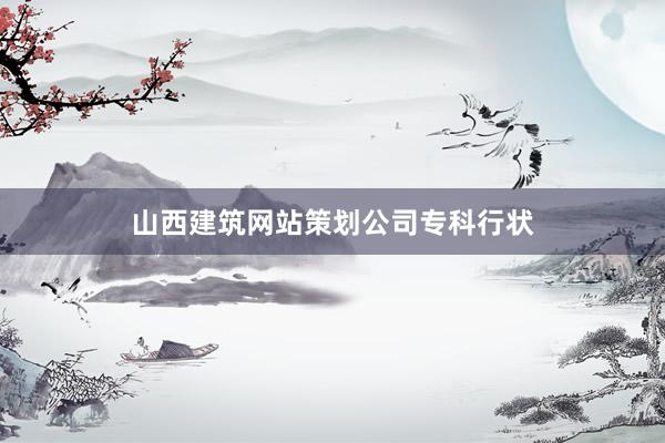 山西建筑网站策划公司专科行状