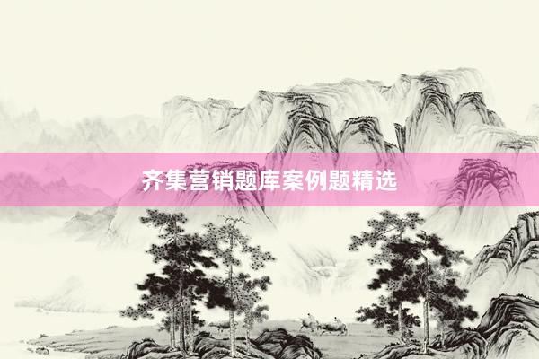 齐集营销题库案例题精选
